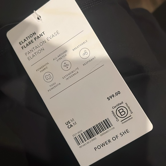 NWT- Athleta Black Elation Flare Pant - Picture 9 of 10